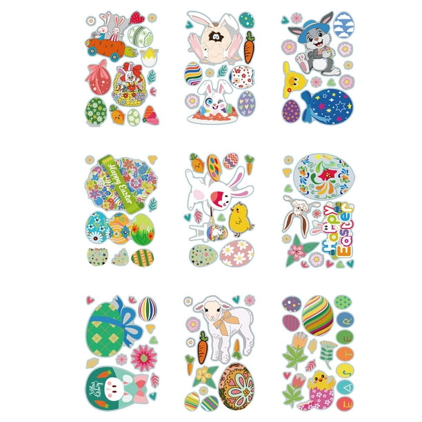 5-Pack 18x12 Happy Easter Window Cling CGSignLab 